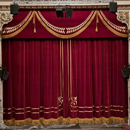 Main Stage curtains and pelmet replaced