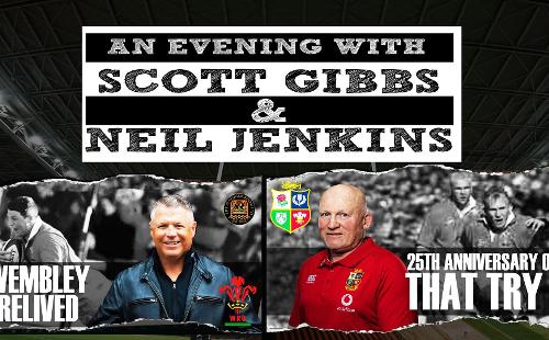 Poster for An Evening with Scott Gibbs and Neil Jenkins